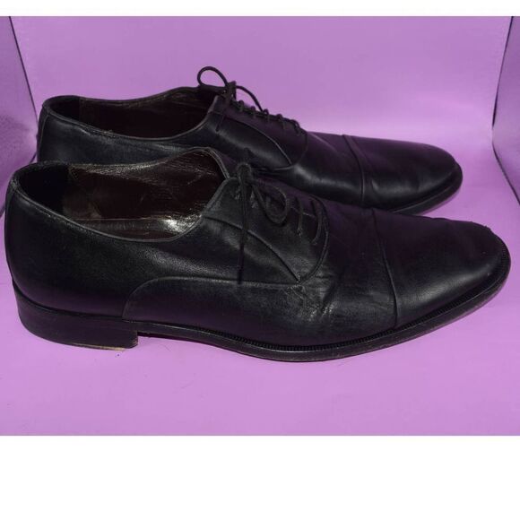 Bruno Magli Black Super Prime Leather Toscano Oxfords - 9 M - Picture 3 of 4